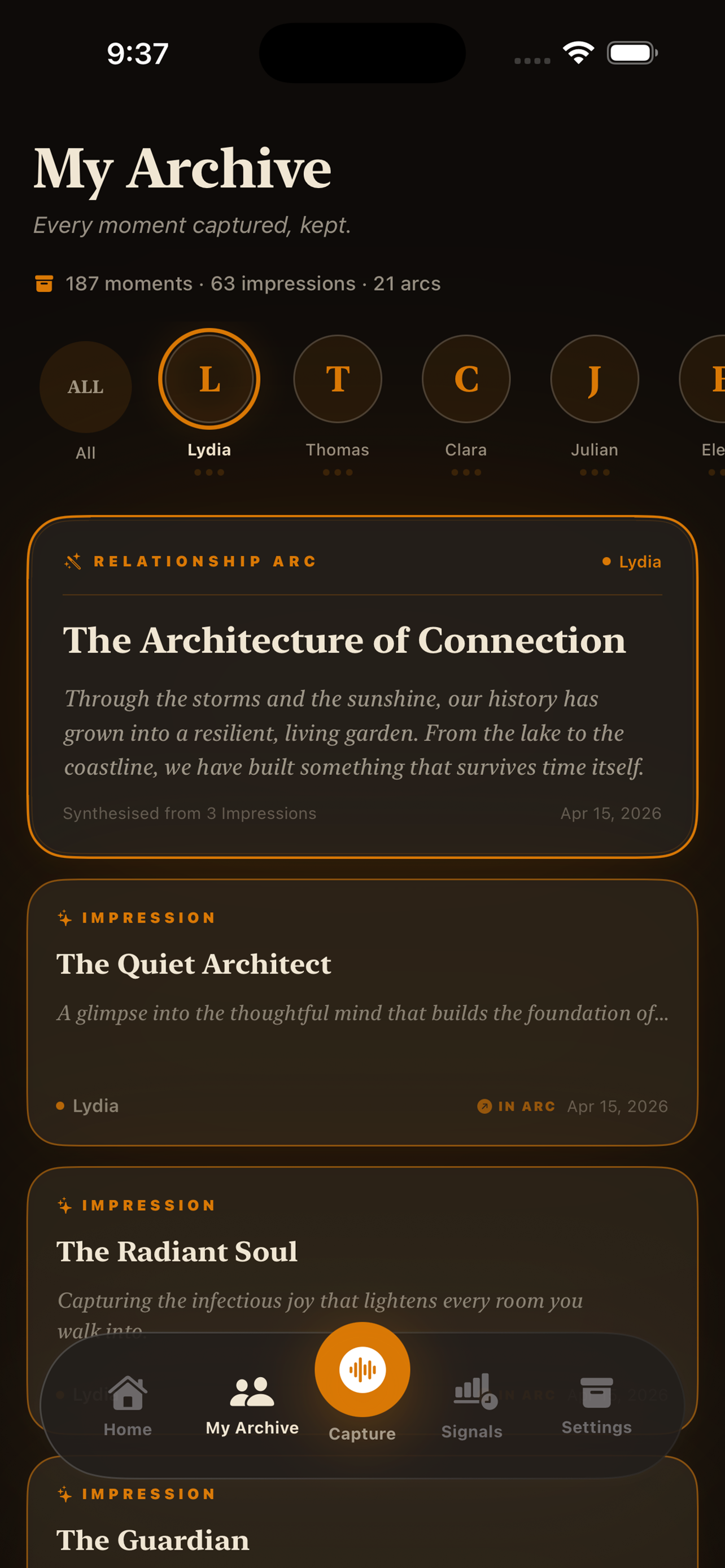 Embra archive with impressions and arcs