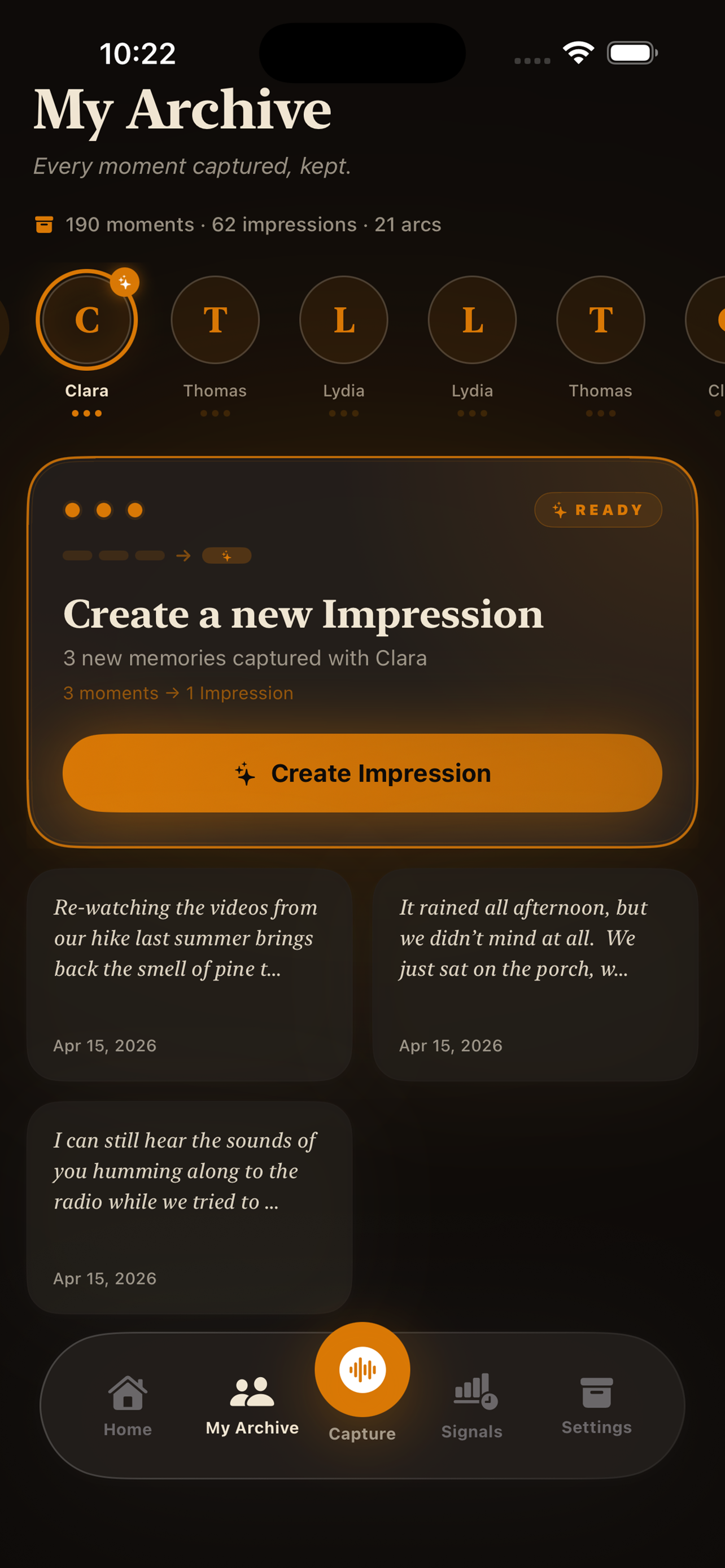 Creating an impression in Embra