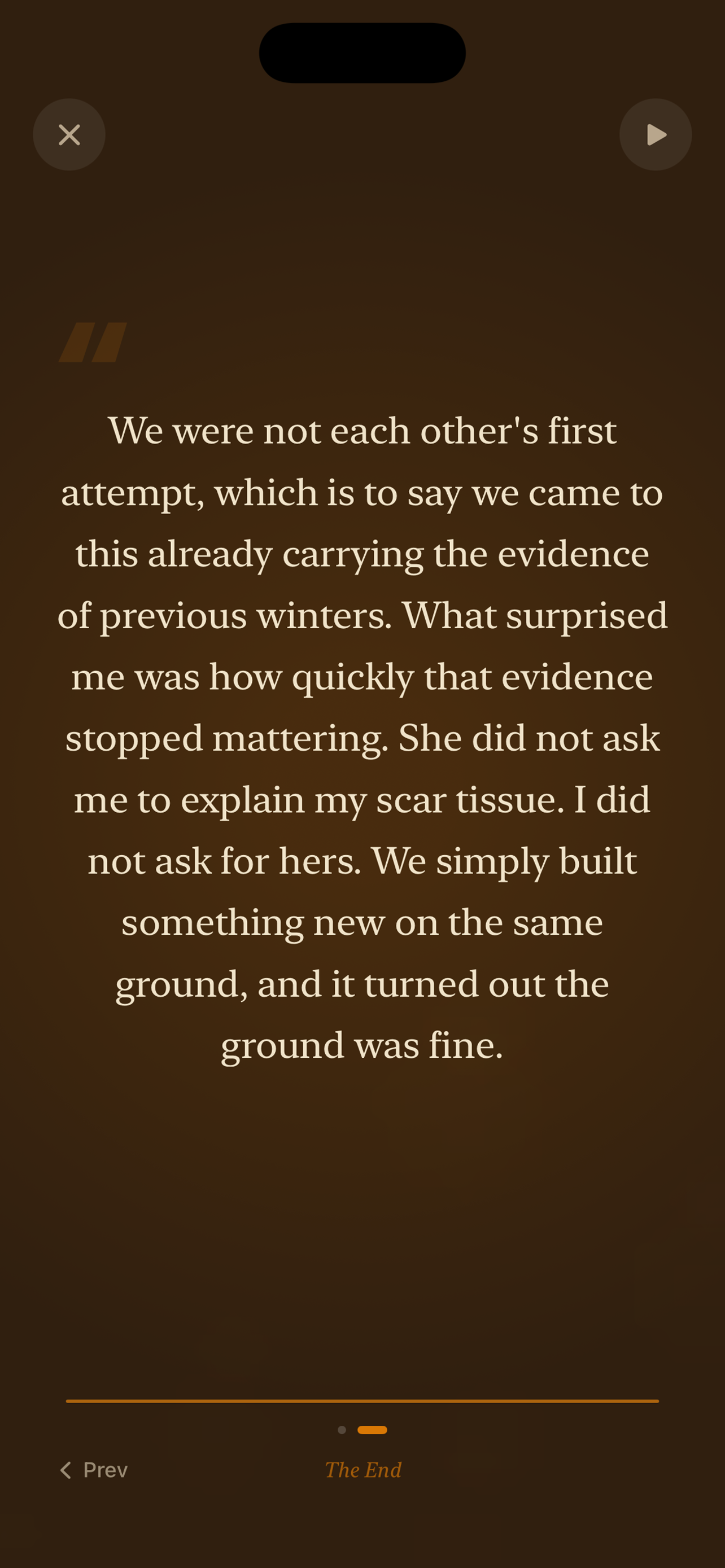 Relationship Arc reading